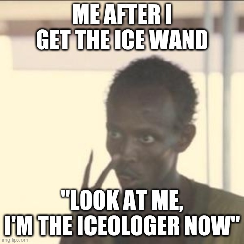 Look At Me | ME AFTER I GET THE ICE WAND; "LOOK AT ME, I'M THE ICEOLOGER NOW" | image tagged in memes,look at me | made w/ Imgflip meme maker