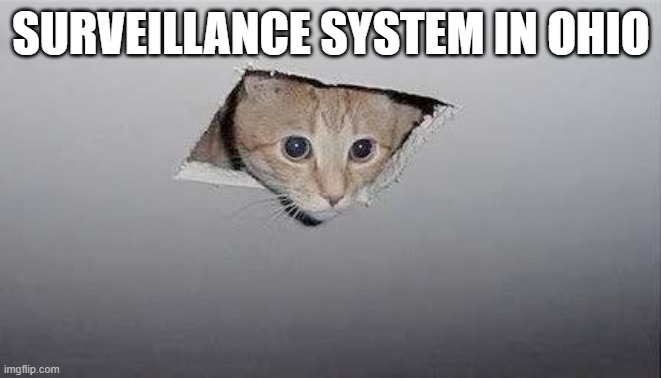 saw this in ohio | SURVEILLANCE SYSTEM IN OHIO | image tagged in ceiling cat,ohio,meme | made w/ Imgflip meme maker