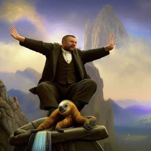 High Quality British Mormon t-poses on sloth Blank Meme Template