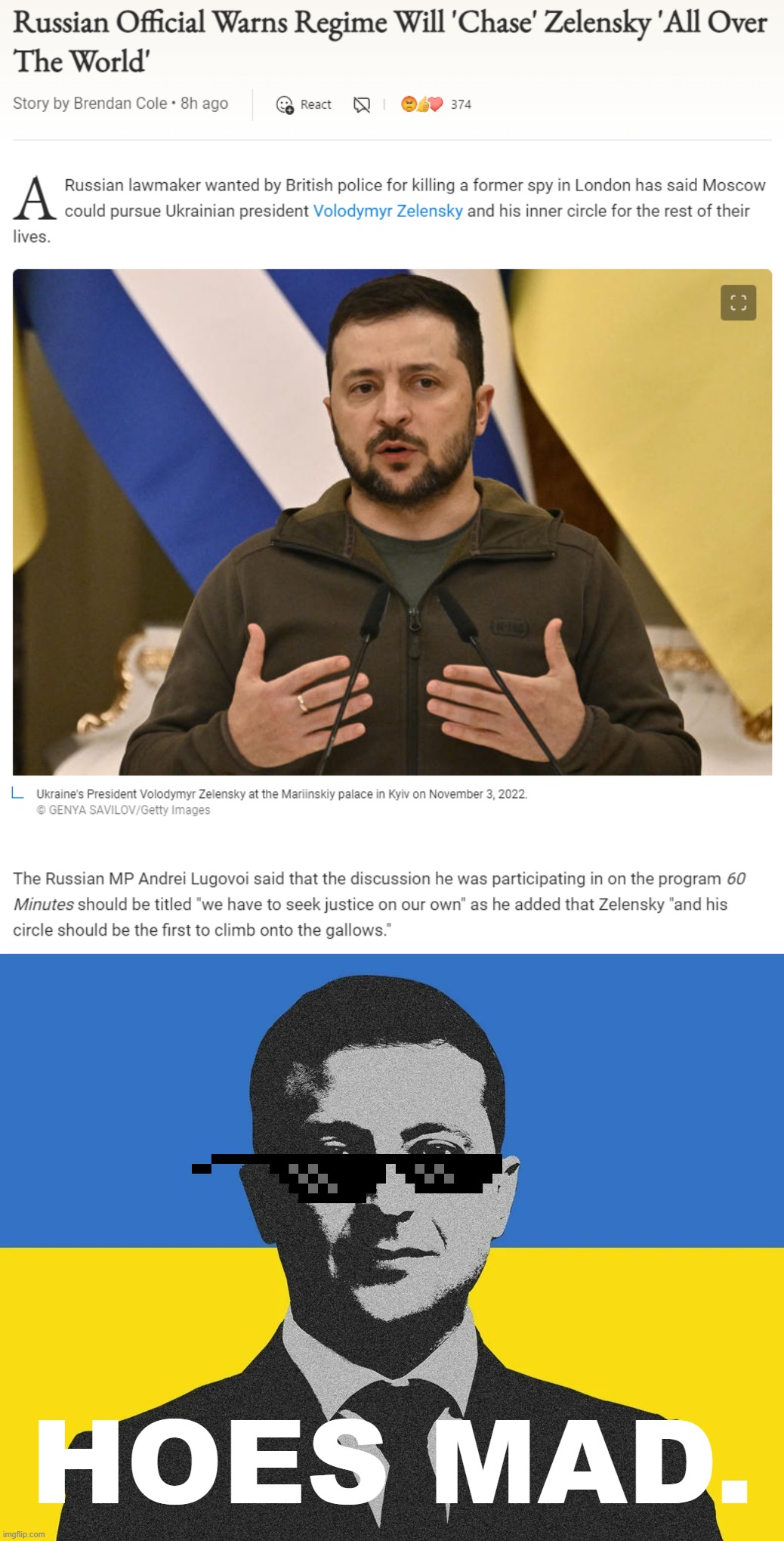 Meanwhile in Russia: Hoes still be angry. That's weird | HOES MAD. | image tagged in zelensky,russia,meanwhile in russia,hoes mad,hoes still be angry,thats weird | made w/ Imgflip meme maker