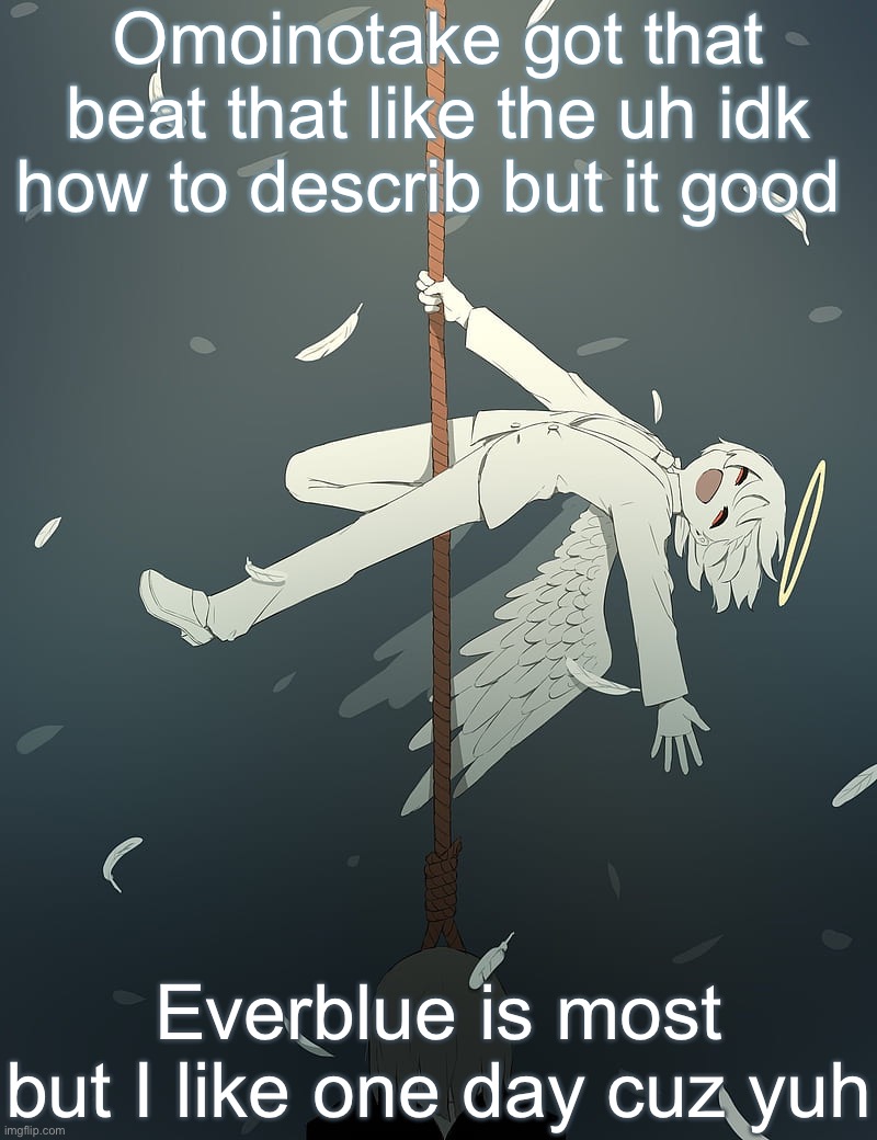 Amogus chair | Omoinotake got that beat that like the uh idk how to describ but it good; Everblue is most but I like one day cuz yuh | image tagged in avogado6 depression | made w/ Imgflip meme maker