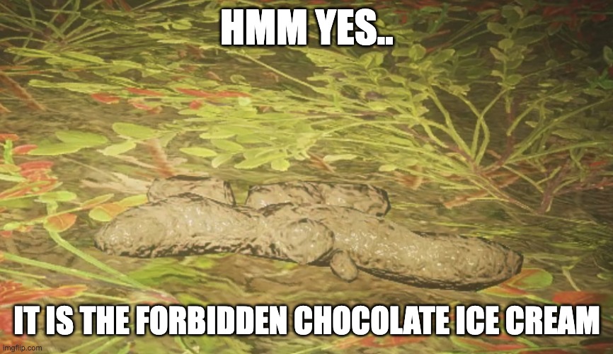 f o r b i d d e n  c h o c o l a t e | HMM YES.. IT IS THE FORBIDDEN CHOCOLATE ICE CREAM | image tagged in forbidden snacks,forbidden,snacks,ice cream,chocolate | made w/ Imgflip meme maker