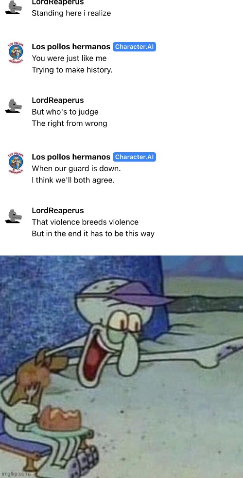 LMAOLMAOLMAOLMAO | image tagged in squidward point and laugh | made w/ Imgflip meme maker