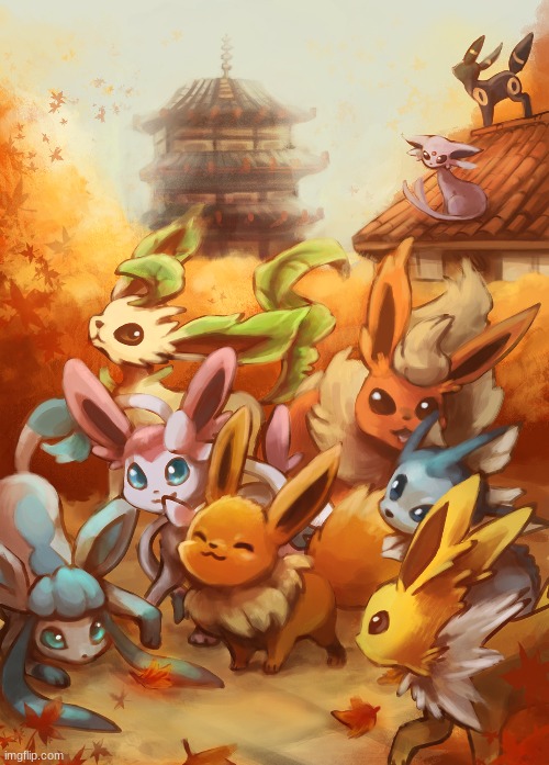 Thanks Giving Photo <3 | image tagged in didnt draw,eeveelutions | made w/ Imgflip meme maker