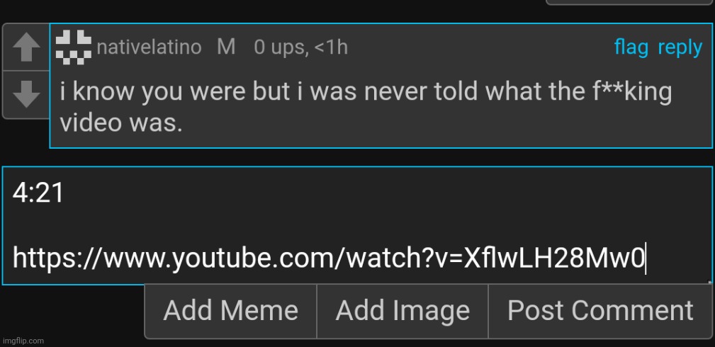 https://www.youtube.com/watch?v=XflwLH28Mw0 | made w/ Imgflip meme maker