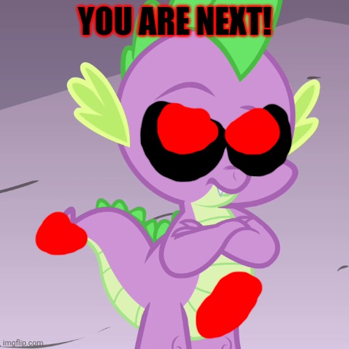 Spike.exe | YOU ARE NEXT! | image tagged in disappointed spike mlp,exe,mlp,my little pony | made w/ Imgflip meme maker