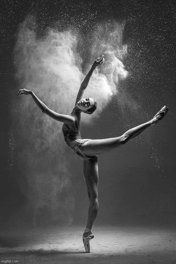 Ballerina black & white | image tagged in ballerina black white | made w/ Imgflip meme maker