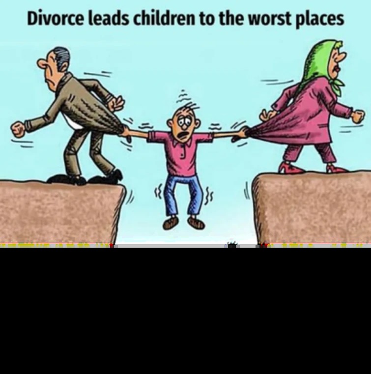 High Quality Divorce leads children to the worst places Blank Meme Template