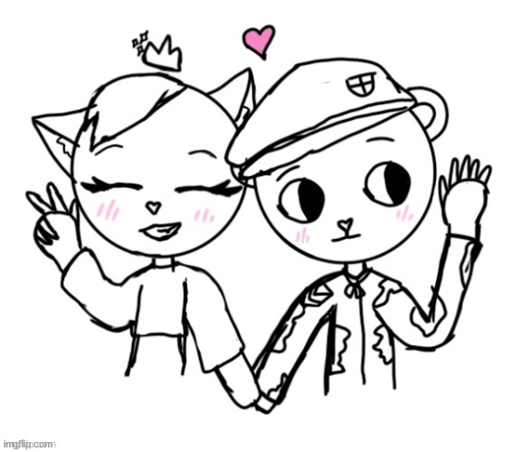 flippy x kitty drawn by kit kat | image tagged in flippy x kitty drawn by kit kat | made w/ Imgflip meme maker