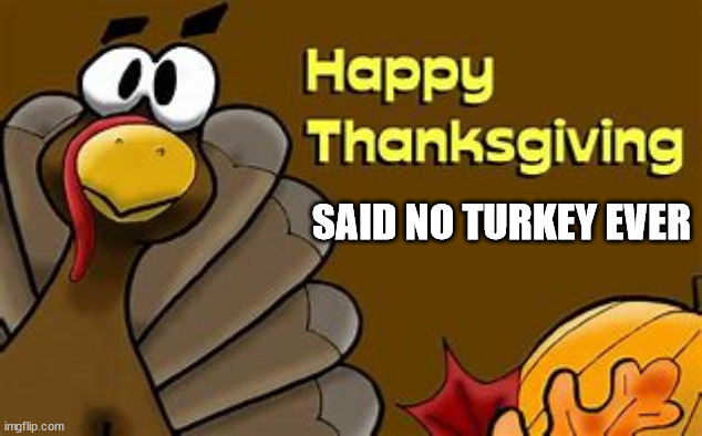 thanksgiving | SAID NO TURKEY EVER | image tagged in turkeys,hate,eat ham,funny memes | made w/ Imgflip meme maker