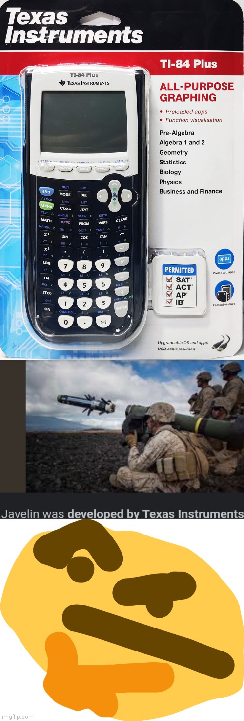 Hmm, Texas instruments | image tagged in hmmm | made w/ Imgflip meme maker
