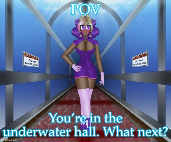 You can rp with the girl in the drawing if you want. But if you do, don’t kill her immediately. No OP OC’s allowed | POV; You’re in the underwater hall. What next? | image tagged in kashiko in the underwater hall | made w/ Imgflip meme maker