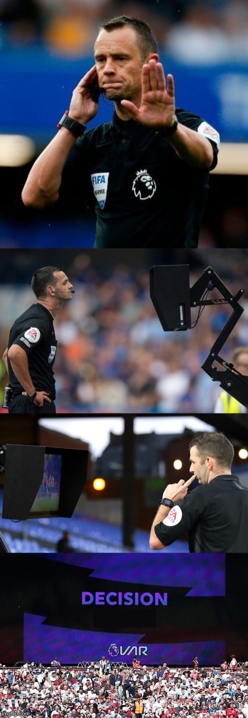 VAR check | image tagged in football | made w/ Imgflip meme maker