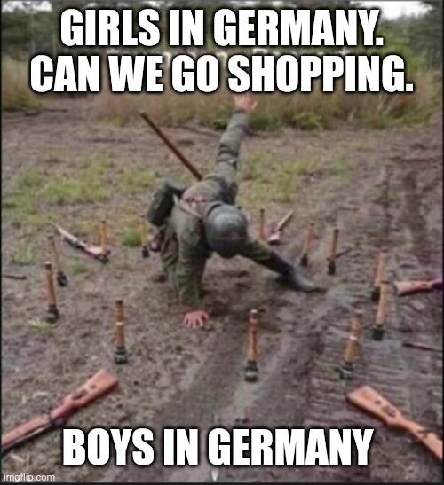 summons panzer | GIRLS IN GERMANY. CAN WE GO SHOPPING. BOYS IN GERMANY | image tagged in summons panzer | made w/ Imgflip meme maker
