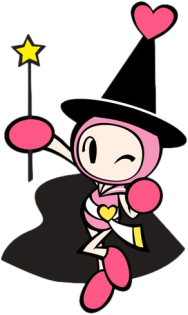 Pink Bomber as a witch Blank Meme Template