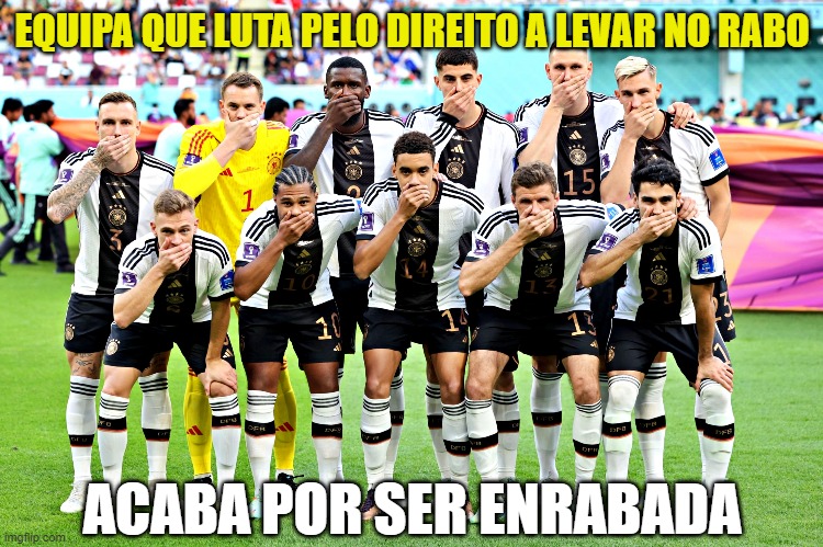 Germany Japan | EQUIPA QUE LUTA PELO DIREITO A LEVAR NO RABO; ACABA POR SER ENRABADA | image tagged in germany,japan,football | made w/ Imgflip meme maker