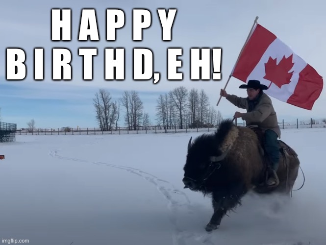 Canada Buffalo Cowboy | H A P P Y




B I R T H D, E H! | image tagged in canada buffalo cowboy | made w/ Imgflip meme maker
