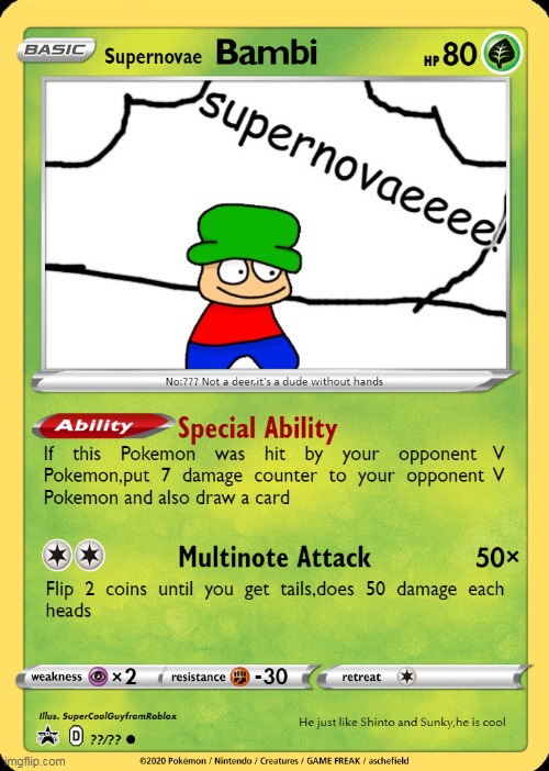 Pokemon Card | image tagged in pokemon card meme,pokemon card,dave and bambi,expunged,fnf | made w/ Imgflip meme maker