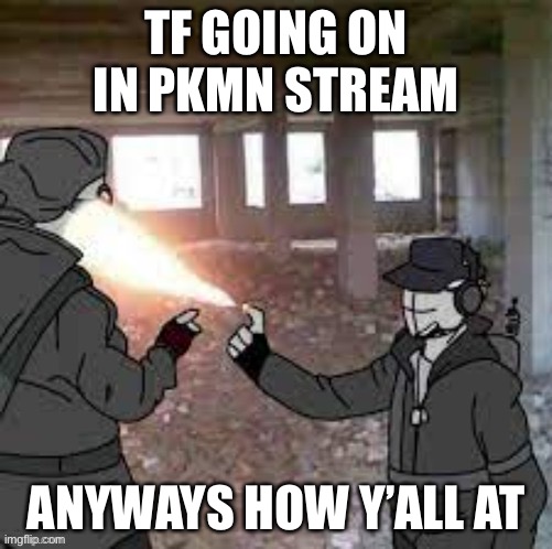 TF GOING ON IN PKMN STREAM; ANYWAYS HOW Y’ALL AT | made w/ Imgflip meme maker