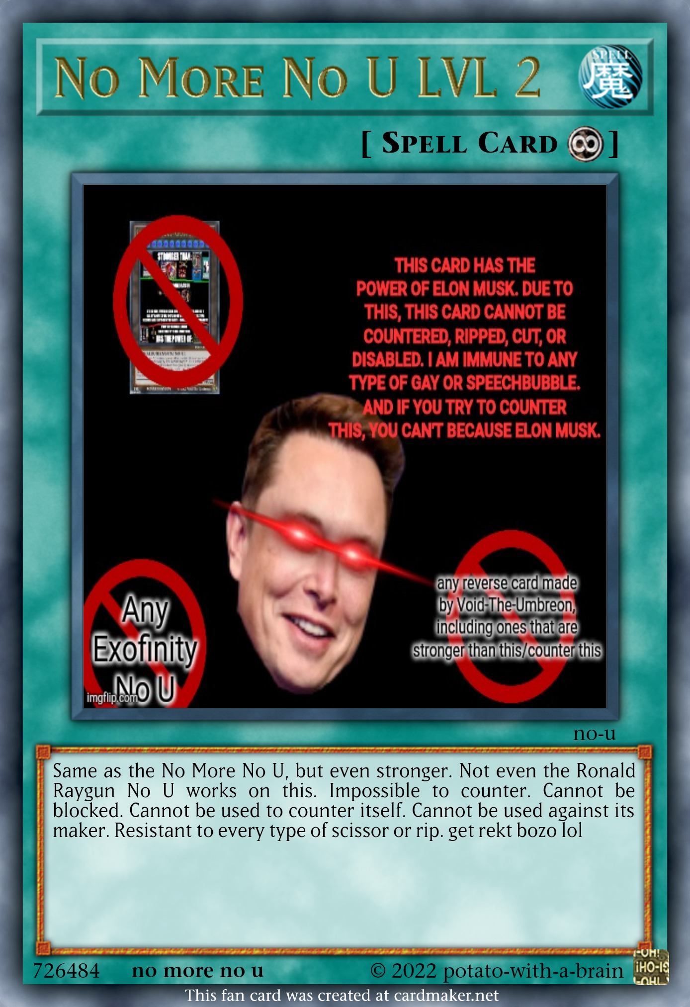 No More No U LVL 2 Blank Meme Template