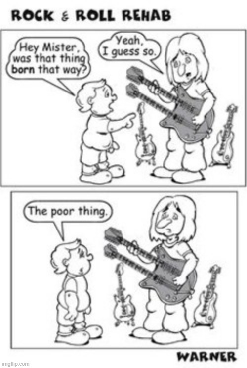 image tagged in memes,comics,double,neck,guitar,question | made w/ Imgflip meme maker
