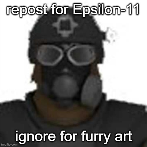 Epsilon-11 staring but its the one from SCP: Containment Breach | repost for Epsilon-11; ignore for furry art | image tagged in epsilon-11 staring but its the one from scp containment breach | made w/ Imgflip meme maker