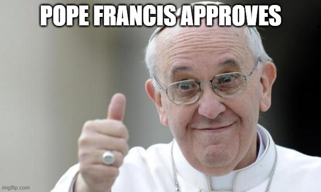 Pope francis | POPE FRANCIS APPROVES | image tagged in pope francis | made w/ Imgflip meme maker