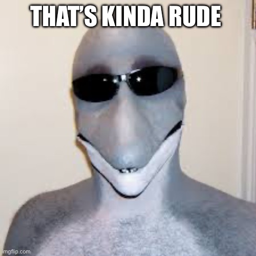 Dolphin guy | THAT’S KINDA RUDE | image tagged in dolphin guy | made w/ Imgflip meme maker