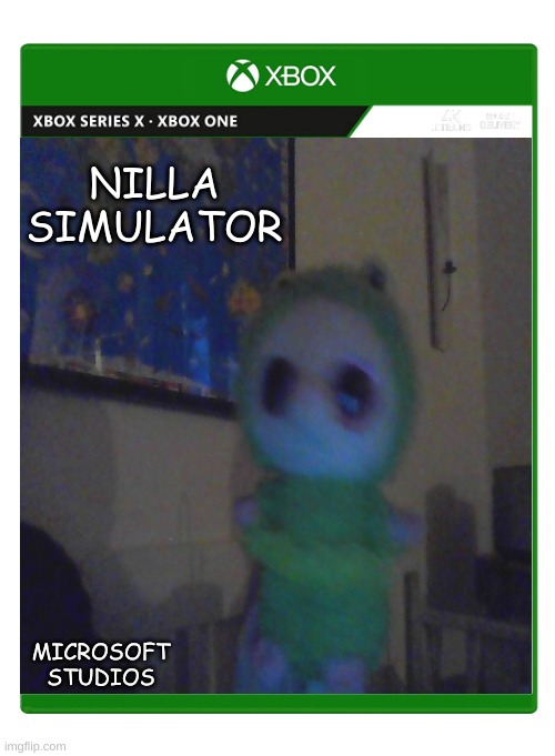 Microsoft Nilla Simulator |  NILLA SIMULATOR; MICROSOFT STUDIOS | image tagged in microsoft,games,xbox,nillan,nilla,sverige | made w/ Imgflip meme maker