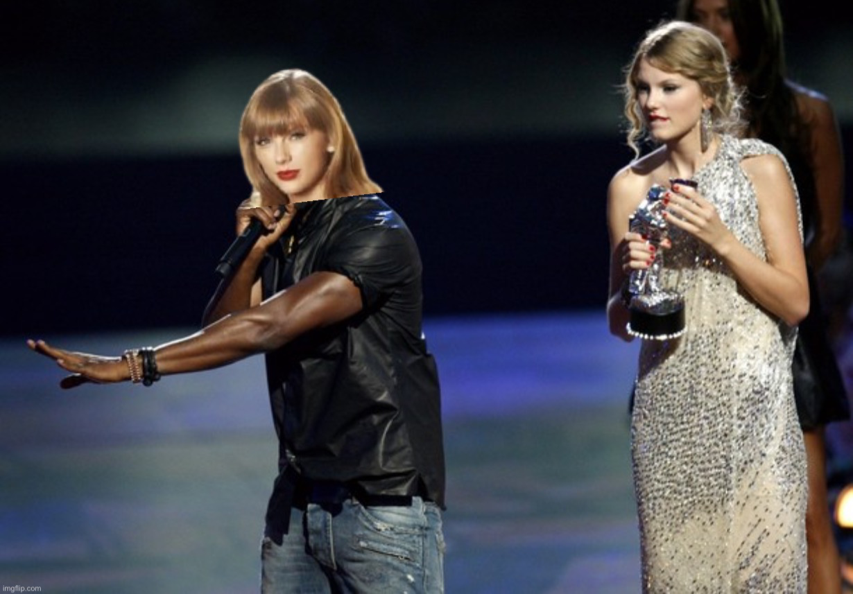 Taylor Swift interrupts Taylor Swift Blank Meme Template
