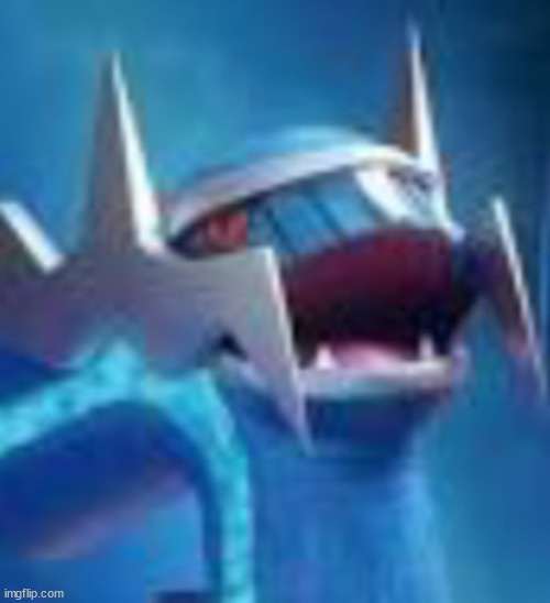 Pokémon Brilliant Diamond Dialga Face Shot | image tagged in pok mon brilliant diamond dialga face shot | made w/ Imgflip meme maker