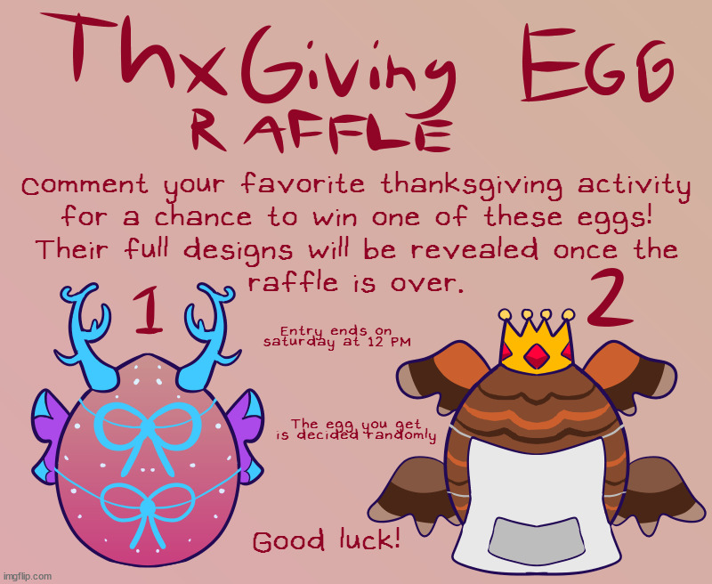 Free to enter, full designs and winners revealed on saturday (its ok if you don't celebrate Thanksgiving, you can still enter) | image tagged in furry,art,drawings,free stuff | made w/ Imgflip meme maker