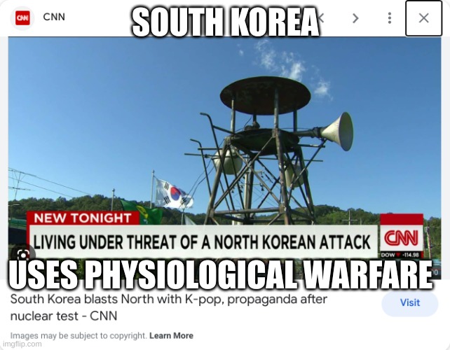 im back | SOUTH KOREA; USES PHYSIOLOGICAL WARFARE | image tagged in lol,north korea,south korea,kpop | made w/ Imgflip meme maker