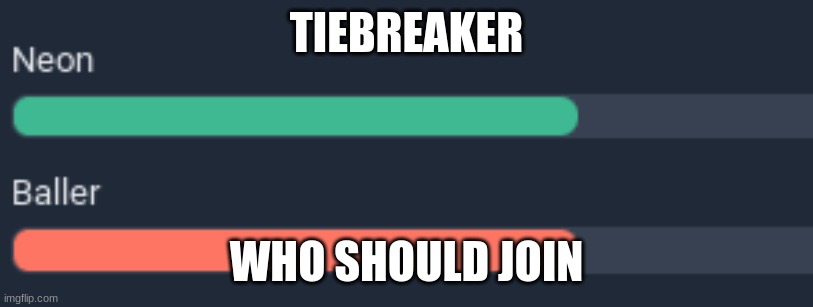 TIEBREAKER; WHO SHOULD JOIN | made w/ Imgflip meme maker