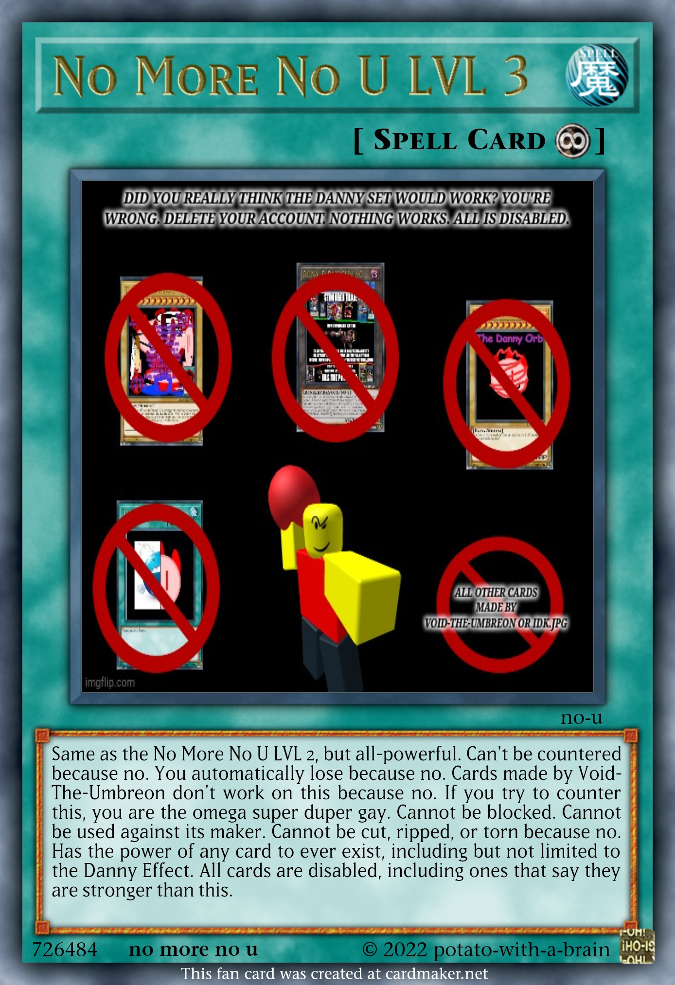 No More No U LVL 3 Blank Meme Template