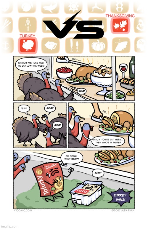 Turkey vs Thanksgiving | image tagged in turkey,thanksgiving,turkeys,comics/cartoons,comic,happy thanksgiving | made w/ Imgflip meme maker