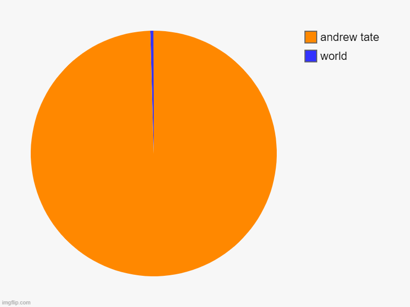world, andrew tate | image tagged in charts,pie charts | made w/ Imgflip chart maker