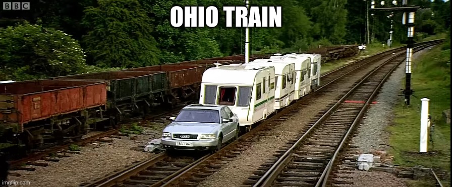This is from top gear btw | OHIO TRAIN | image tagged in ohio,cursed image,trains | made w/ Imgflip meme maker