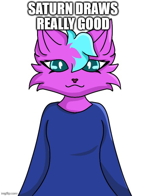 kitty drawn by -saturn- | SATURN DRAWS REALLY GOOD | image tagged in kitty drawn by -saturn- | made w/ Imgflip meme maker