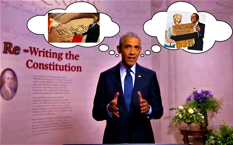 Obama re-writing the Constitution Blank Meme Template