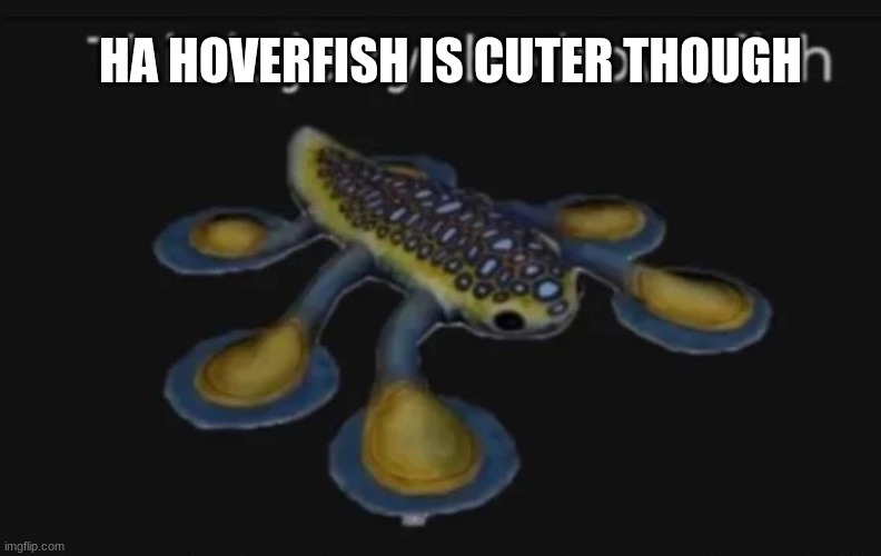 Jerry hoverfish | HA HOVERFISH IS CUTER THOUGH | image tagged in jerry hoverfish | made w/ Imgflip meme maker