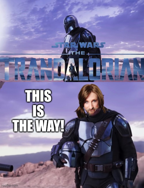 This is the way | THIS IS THE WAY! | image tagged in transgender,the mandalorian,lgbtq,this is the way,transphobic | made w/ Imgflip meme maker