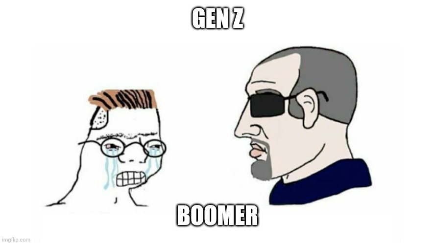 zoomer vs chad Blank Template - Imgflip