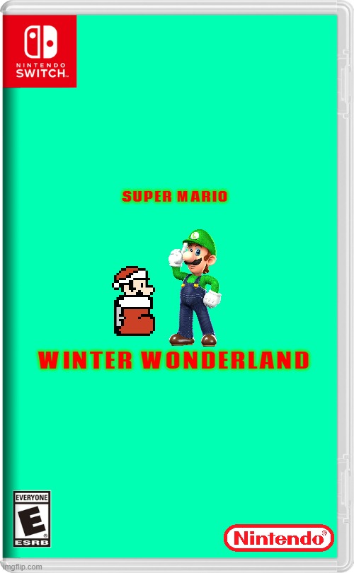 if nintendo had winter inspired games | SUPER MARIO; WINTER WONDERLAND | image tagged in nintendo switch,super mario bros,winter,fake | made w/ Imgflip meme maker