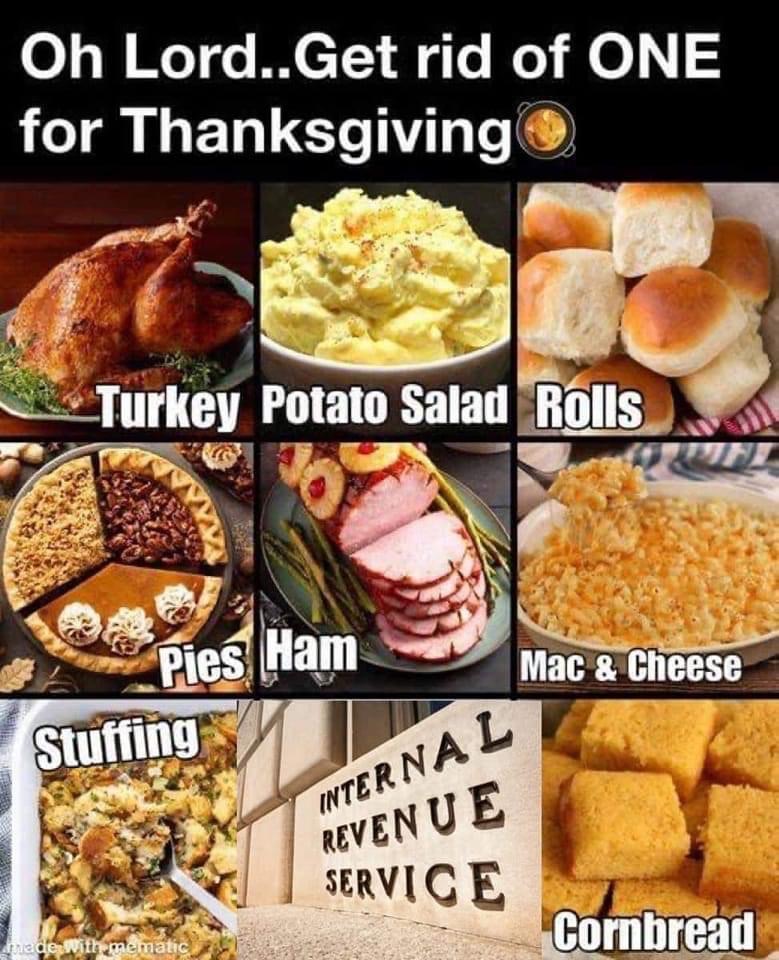 Get rid of the IRS for Thanksgiving Blank Meme Template