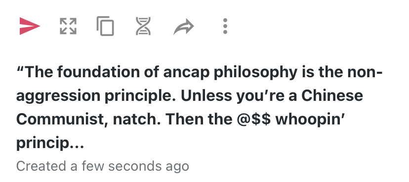“The foundation of ancap philosophy is the non-aggression princi Blank Meme Template