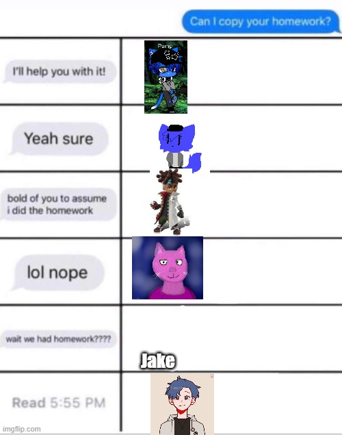 Can I copy your homework? Character template Imgflip