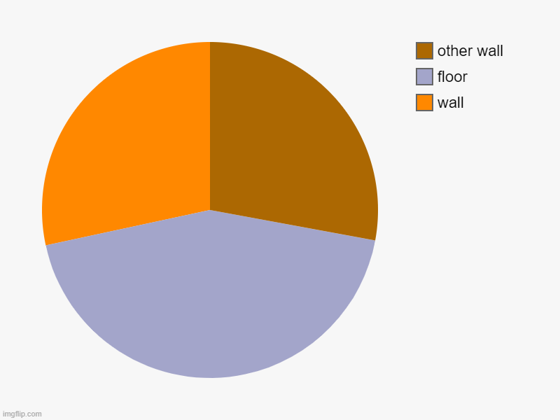 idk | wall, floor, other wall | image tagged in charts,pie charts | made w/ Imgflip chart maker