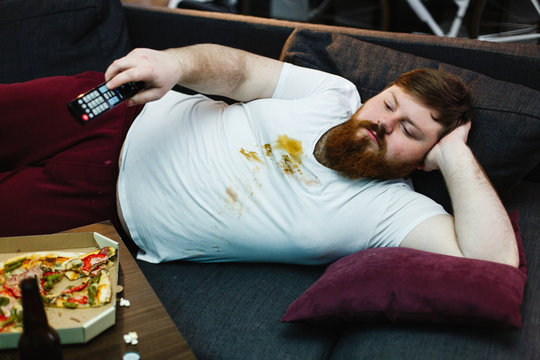 Fat guy sofa Blank Meme Template
