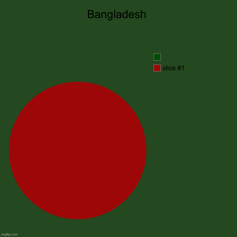 Bangladesh flag | Bangladesh |, | image tagged in charts,pie charts | made w/ Imgflip chart maker